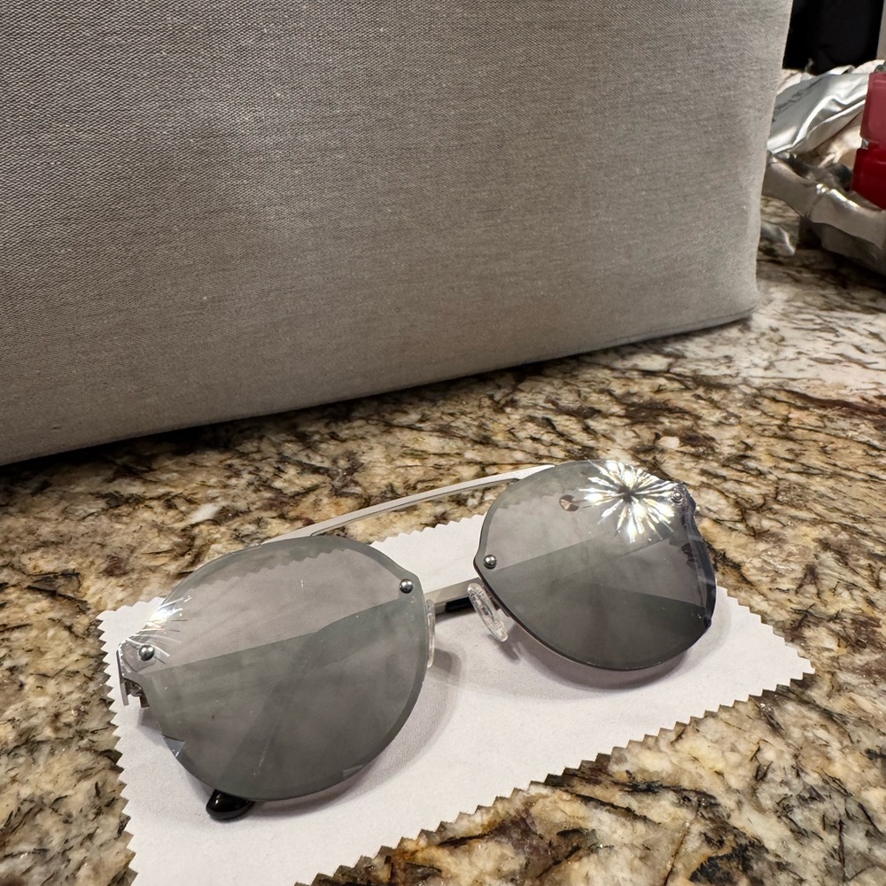 Quay Australia Silver Mirror Sunglasses